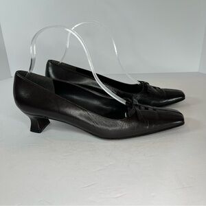 Stuart Weitzman Dark Brown Kitten Heel Pumps - Size 9N‎